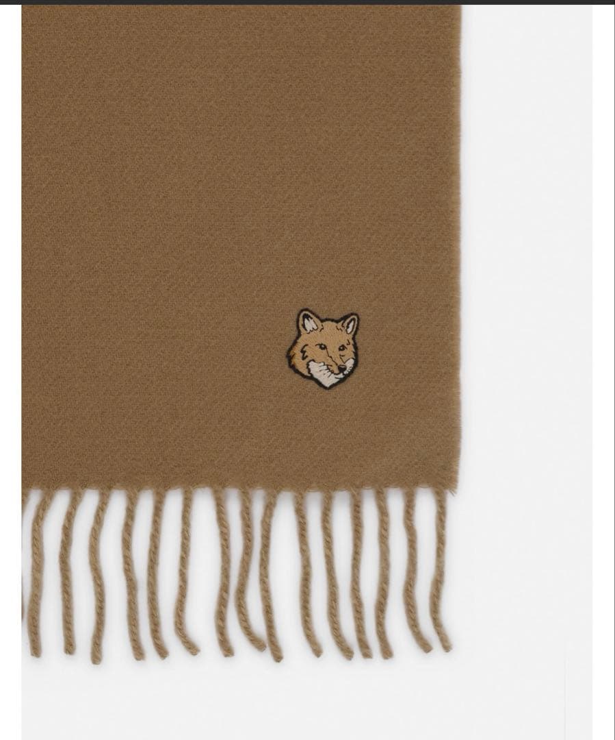 小物 BOLD FOX HEAD DOUBLE FACE SCARF