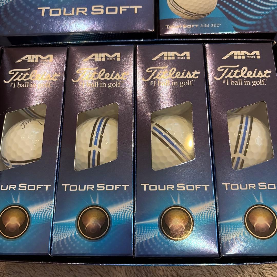 ★新品★タイトリスト ツアーソフトエイム360 ホワイト 3ダース　おまけ付き