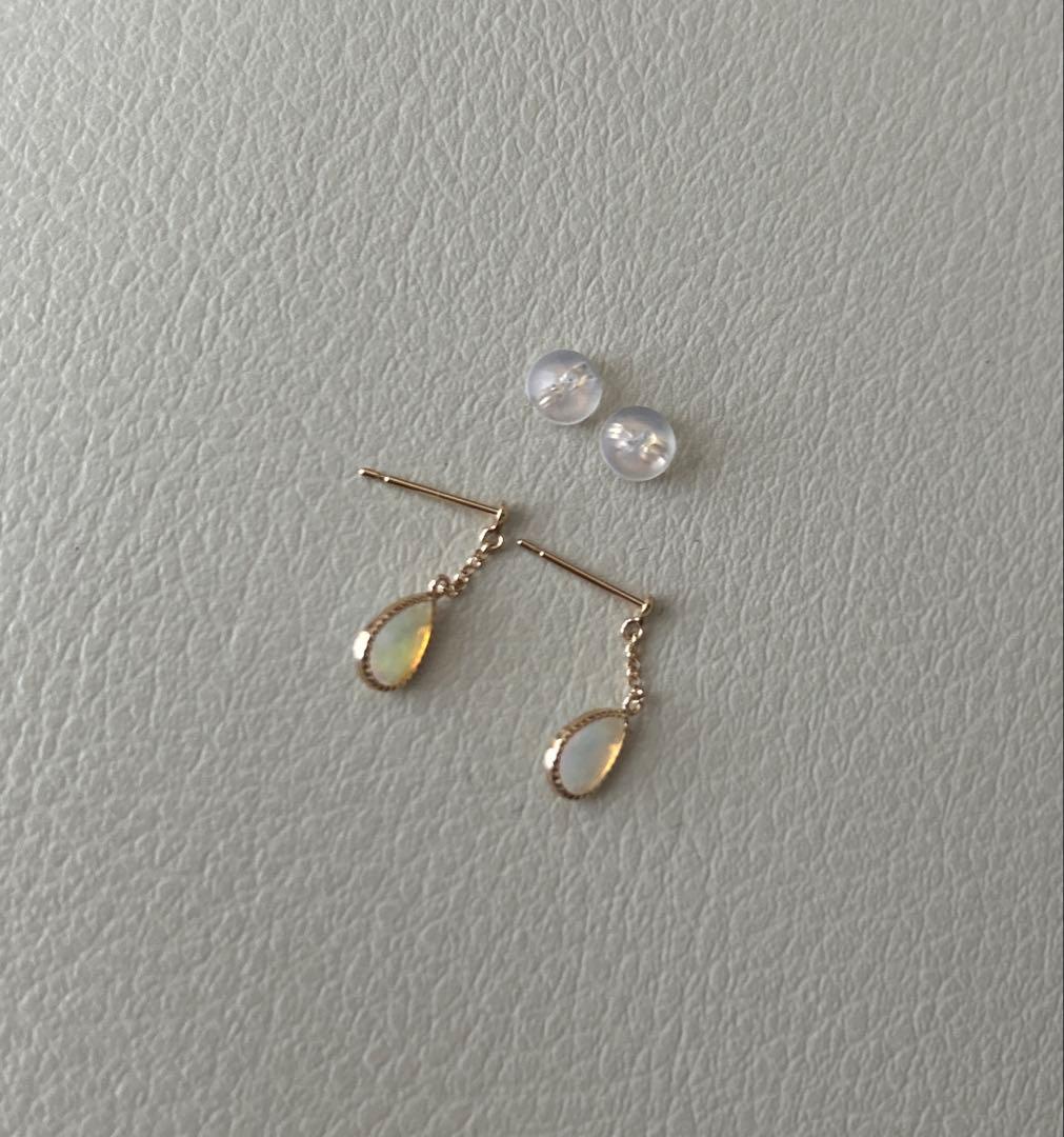 こ*る様 オパール ピアス K18YG 18K 18金ファッションジュエリーem