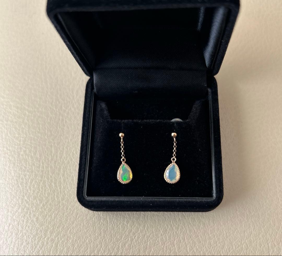 こ*る様 オパール ピアス K18YG 18K 18金ファッションジュエリーem