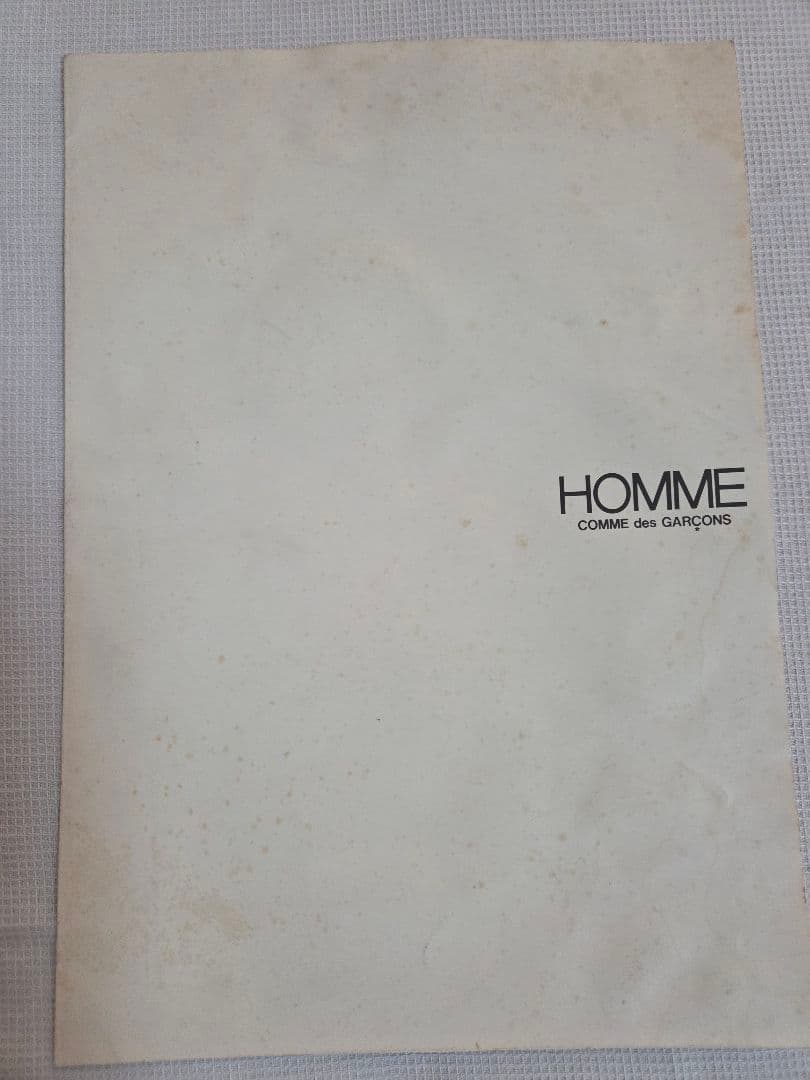希少カタログCOMME des GARCONS Homme No.14 1983