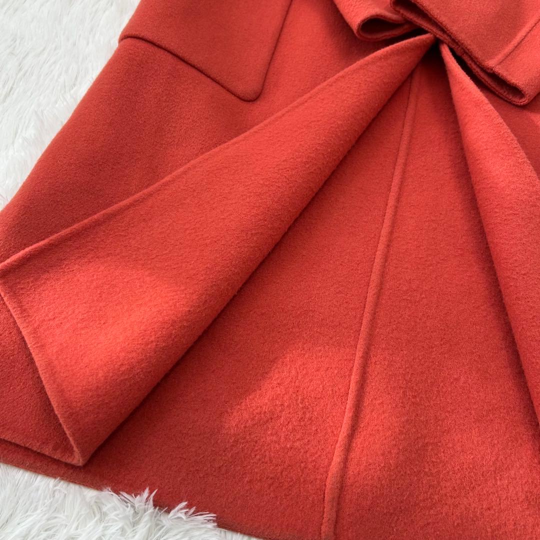 B&Y ユナイテッドアローズ　ウールリバーコート　オレンジ