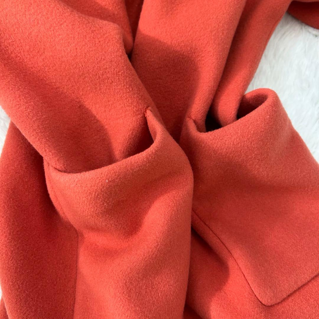 B&Y ユナイテッドアローズ　ウールリバーコート　オレンジ