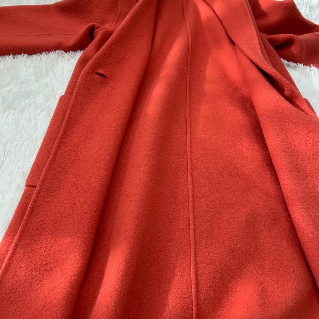 B&Y ユナイテッドアローズ　ウールリバーコート　オレンジ