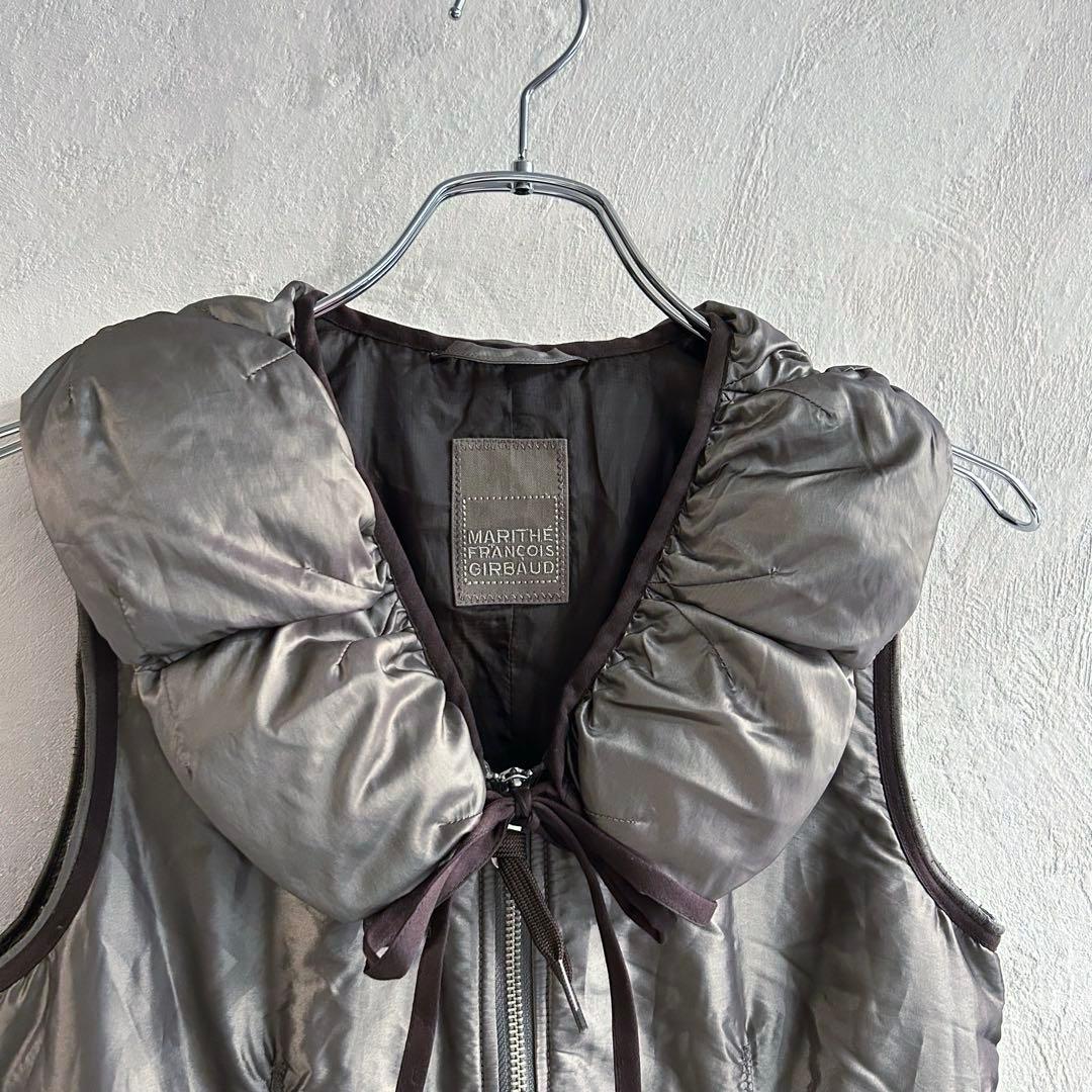 美品 MARITHE FRANCOIS GIRBAUD リボン付き 中綿 ベスト