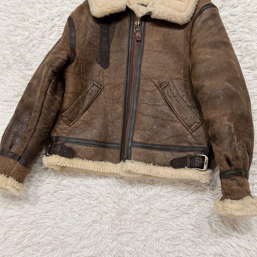 美品 USA製 AVIREX B-3 ムートン　フライトジャケット 短丈 38