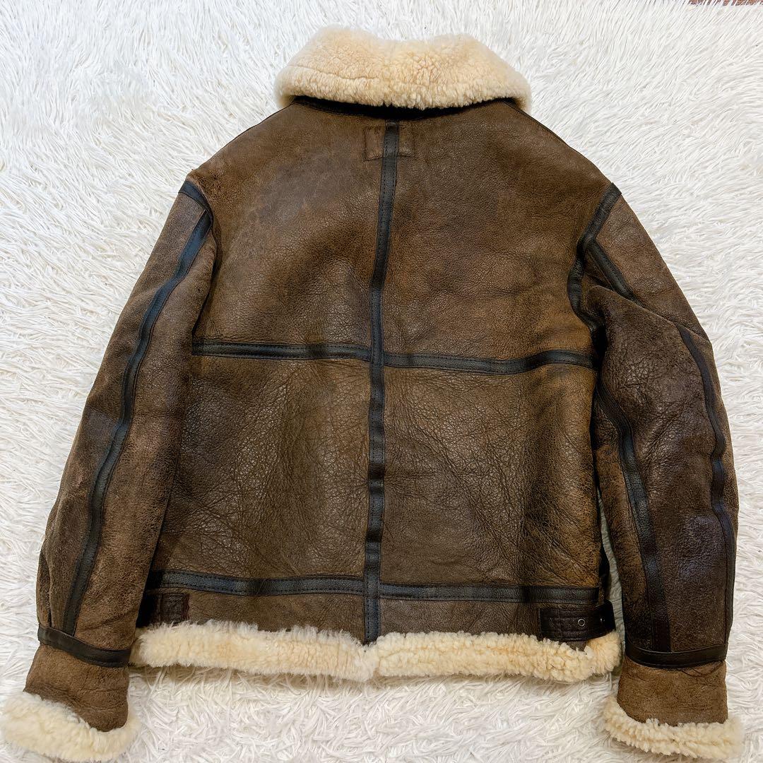 美品 USA製 AVIREX B-3 ムートン　フライトジャケット 短丈 38