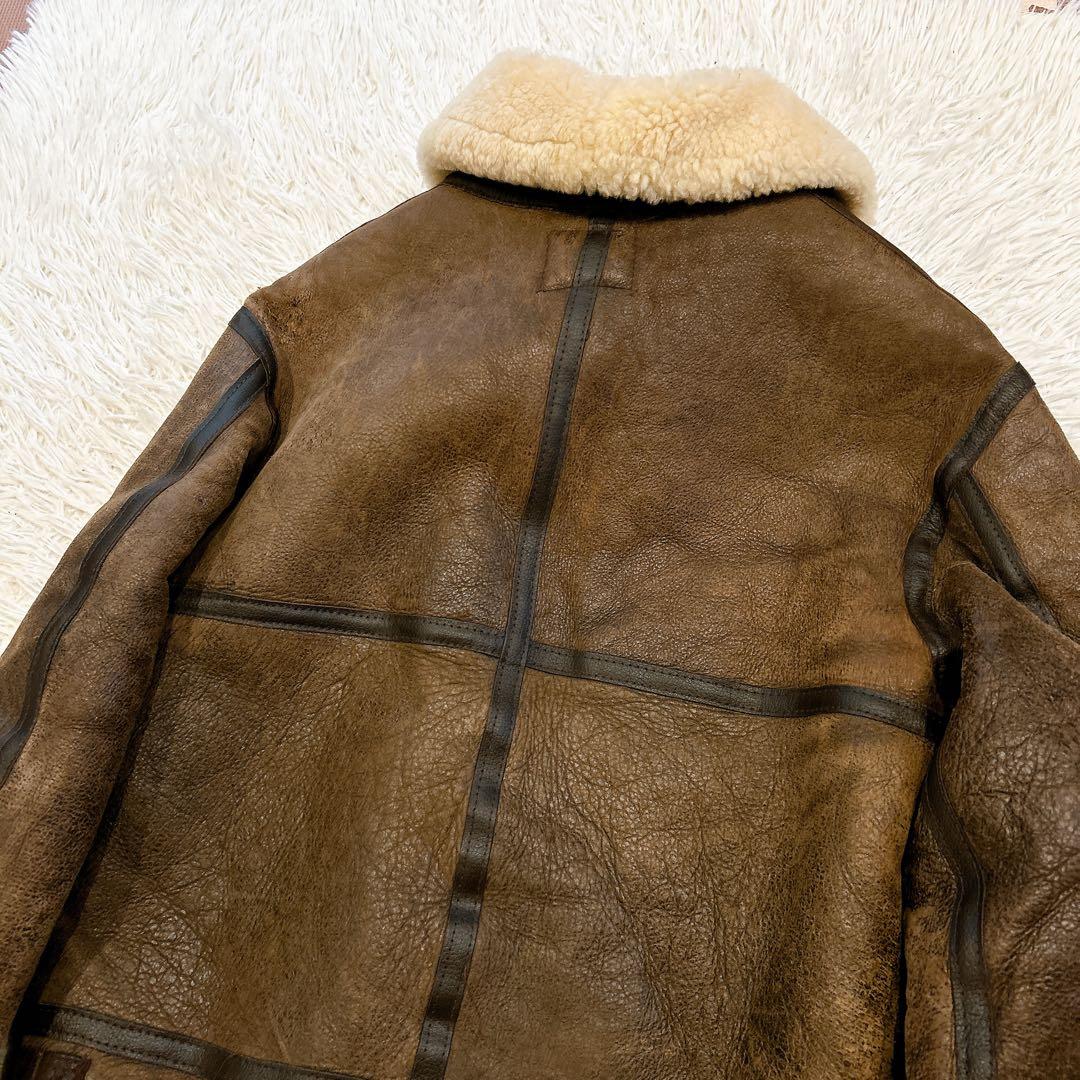 美品 USA製 AVIREX B-3 ムートン　フライトジャケット 短丈 38