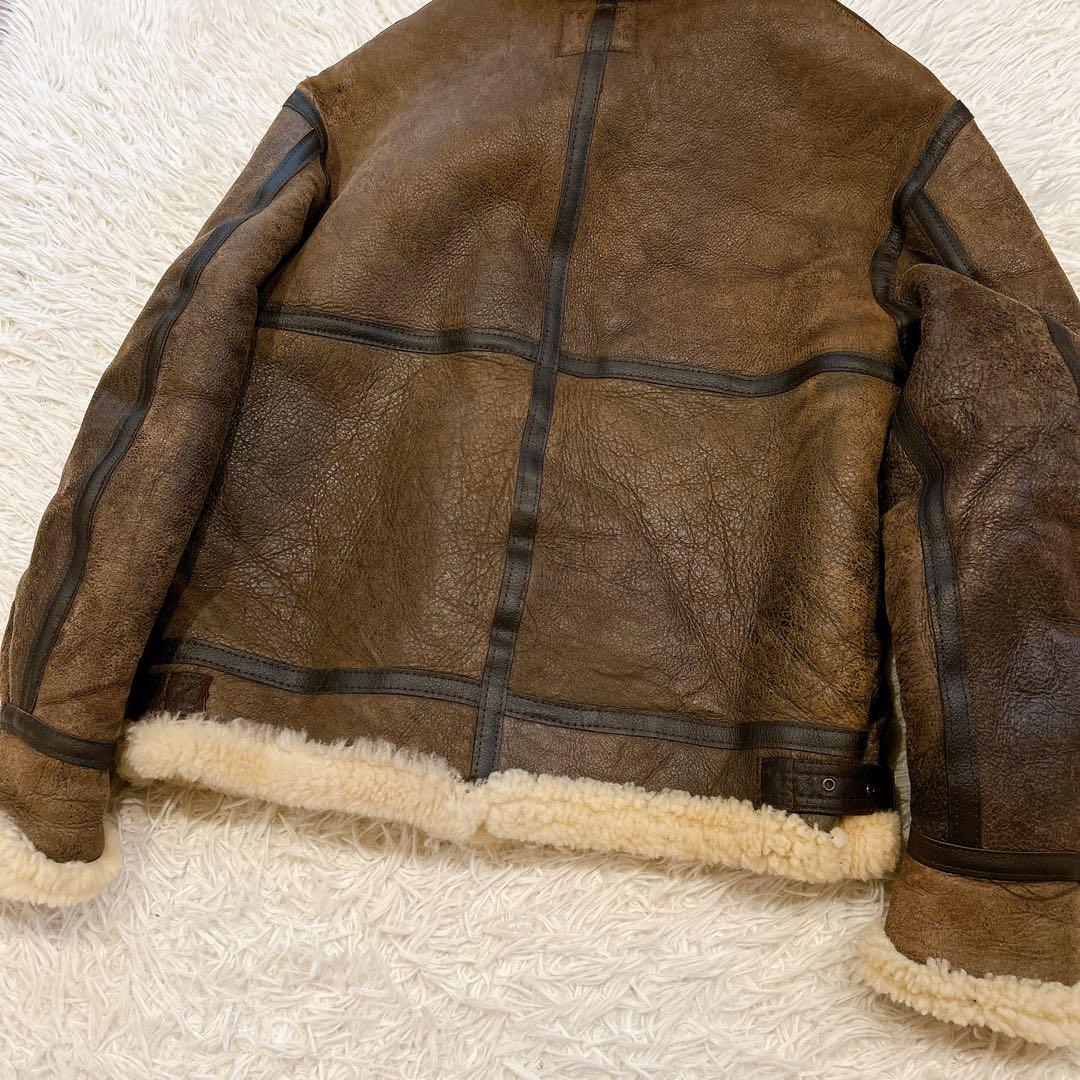美品 USA製 AVIREX B-3 ムートン　フライトジャケット 短丈 38