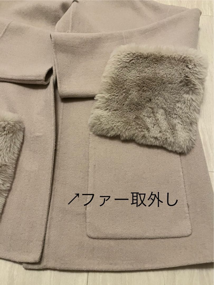 2025年　MilaOwen ミラオーウェン2wayファーポケットリバーコート