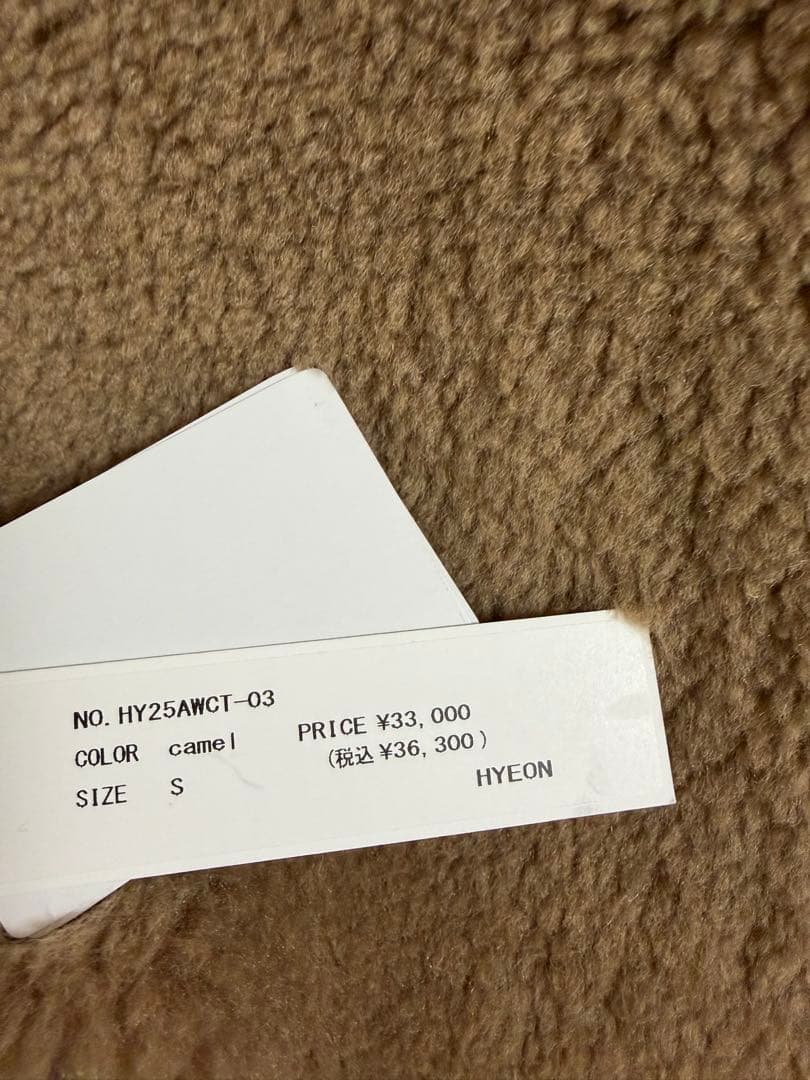 フジコ様【hyeon】ted cape / camel 【タグ付き新品未使用】