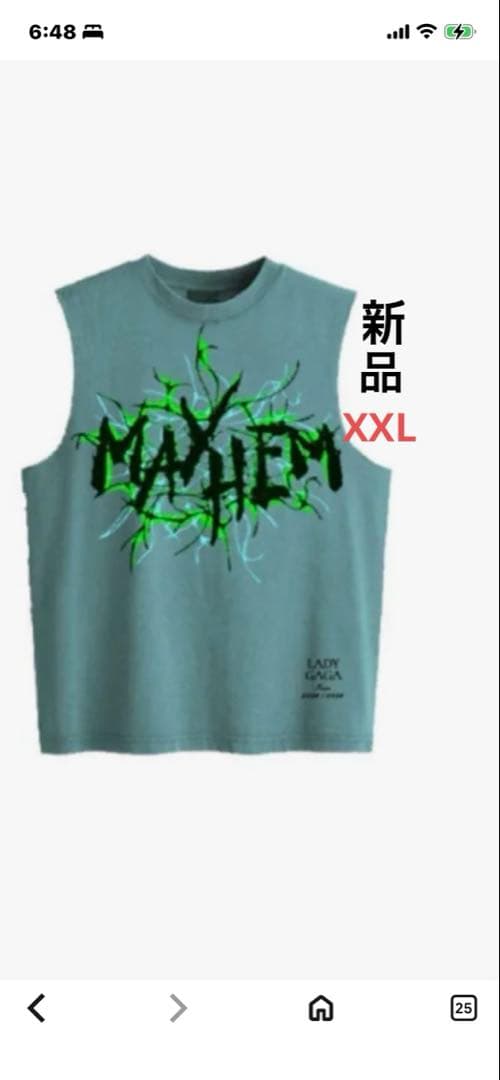 ミュージシャン LADYGAGA Mayhem BALL Came ALIVE Tank XXL