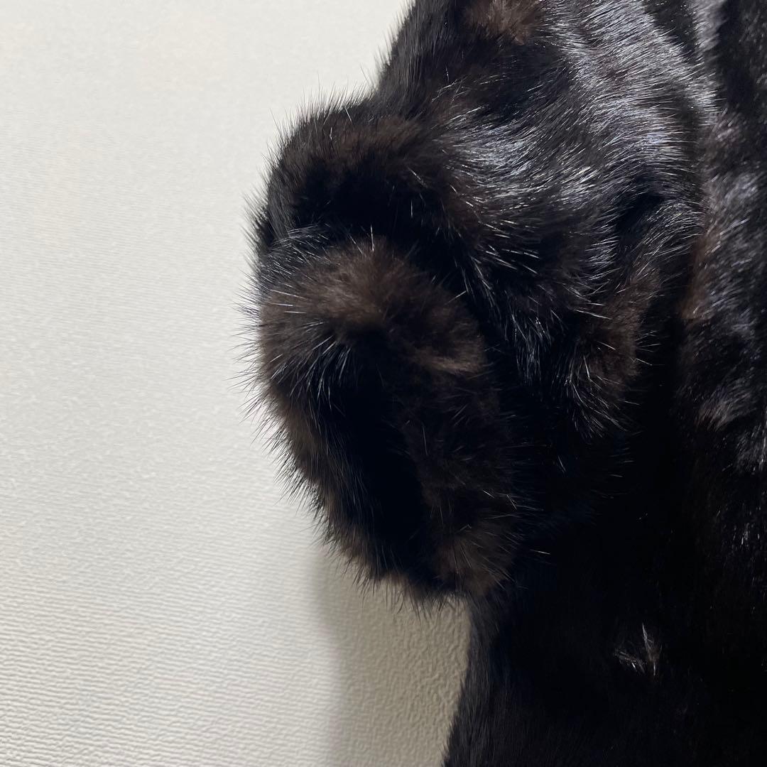 サガミンク リアルファーコート ジャケット アウター ダークブラウン 毛皮