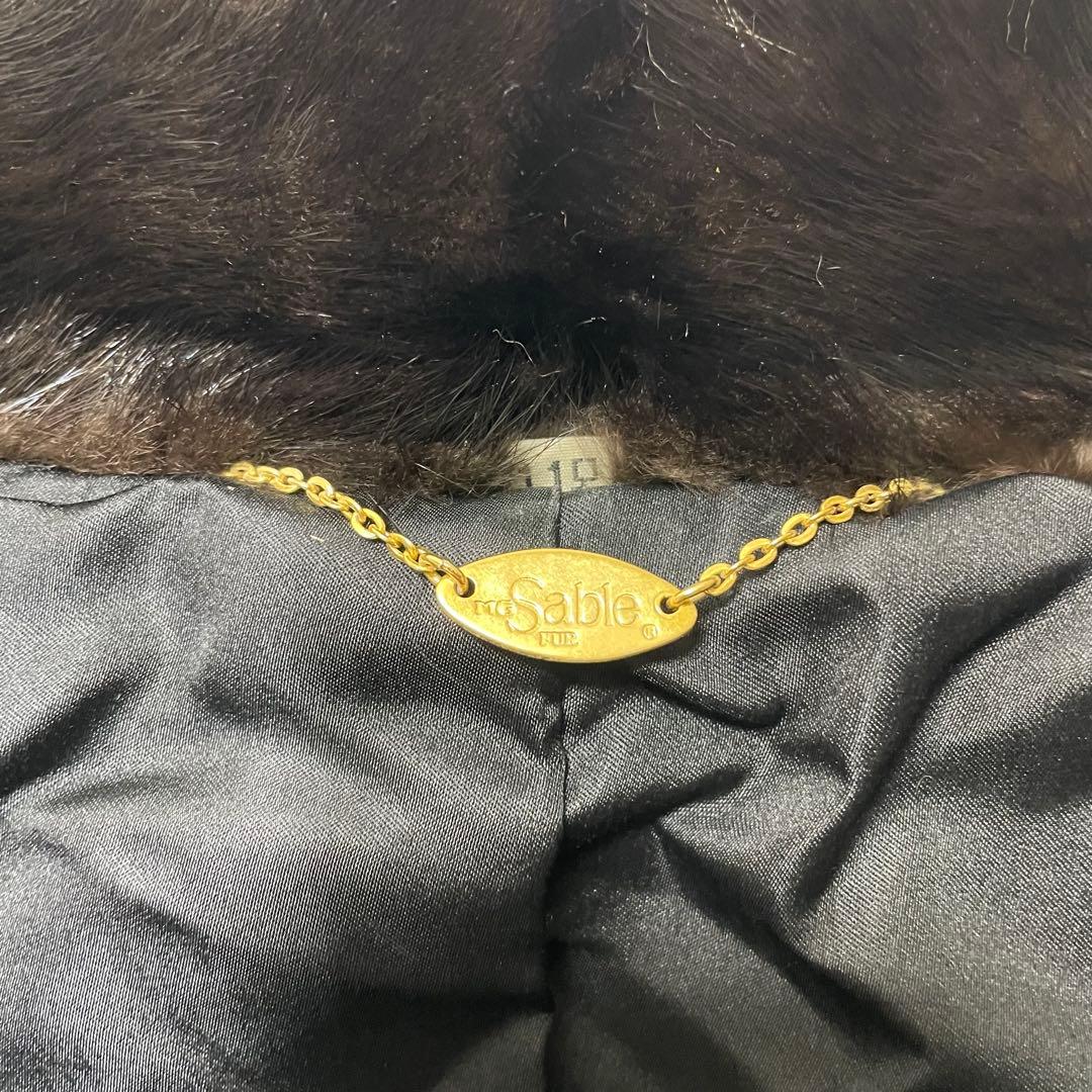 サガミンク リアルファーコート ジャケット アウター ダークブラウン 毛皮