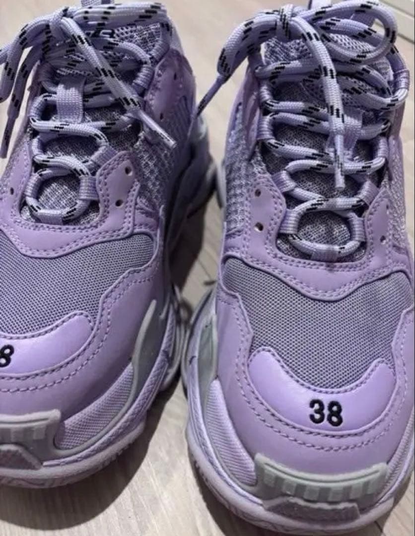 BALENCIAGA トリプルS ラベンダー　スニーカー 38