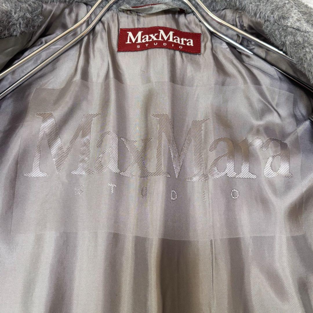 MaxMara STUDIO アルパカ混　スタンドカラー ロングコート 36