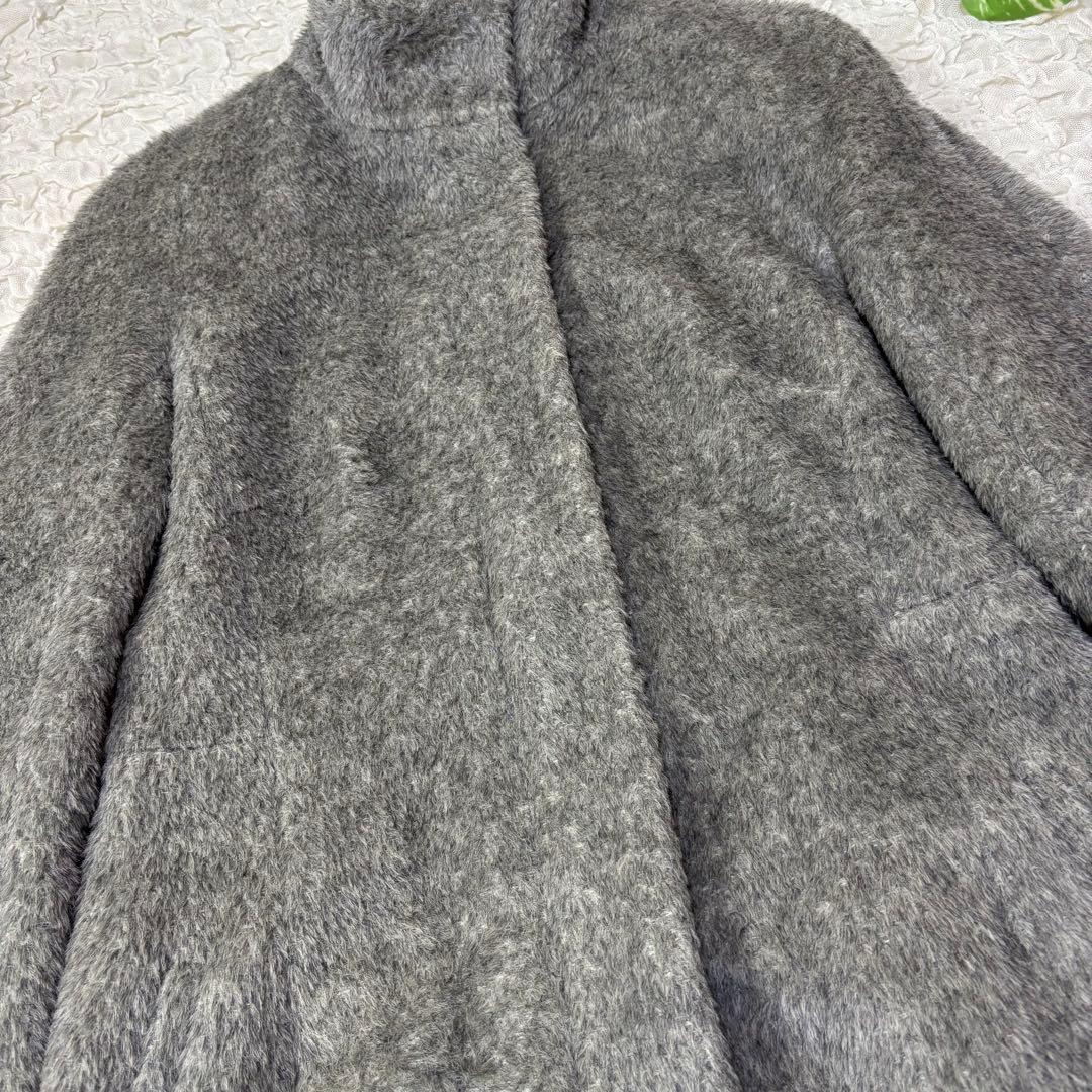 MaxMara STUDIO アルパカ混　スタンドカラー ロングコート 36