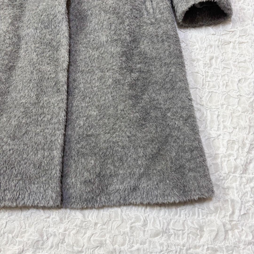MaxMara STUDIO アルパカ混　スタンドカラー ロングコート 36