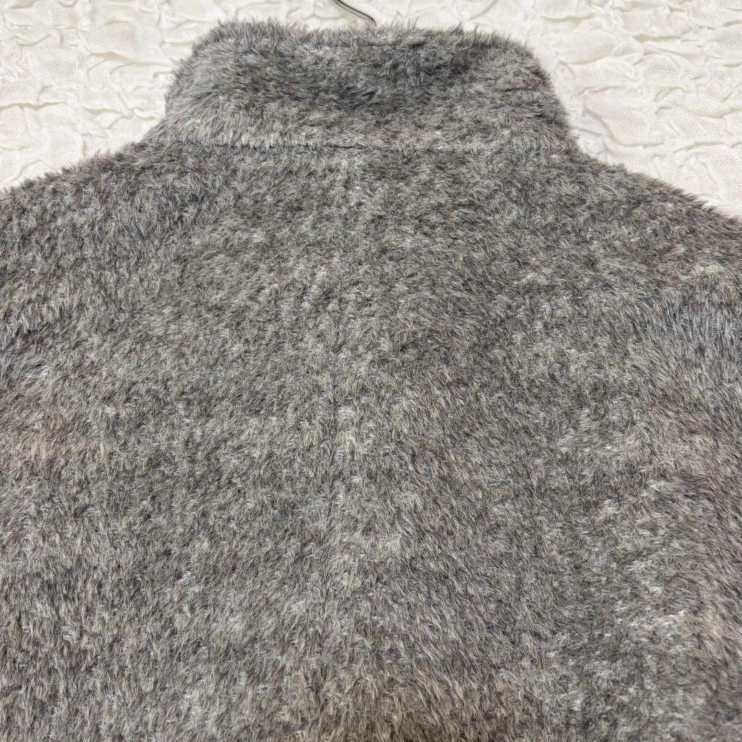 MaxMara STUDIO アルパカ混　スタンドカラー ロングコート 36