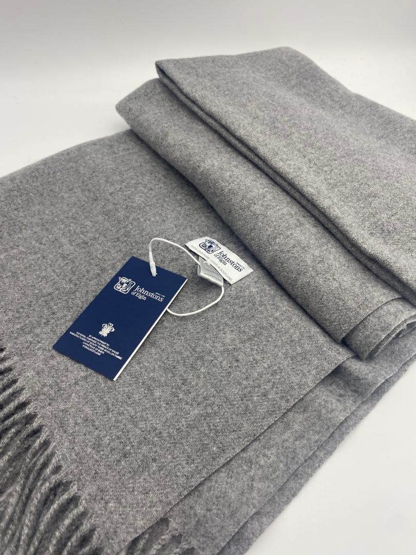 JOHNSTONS ジョンストンズ マフラー 大判ストール　スカーフ　グレー