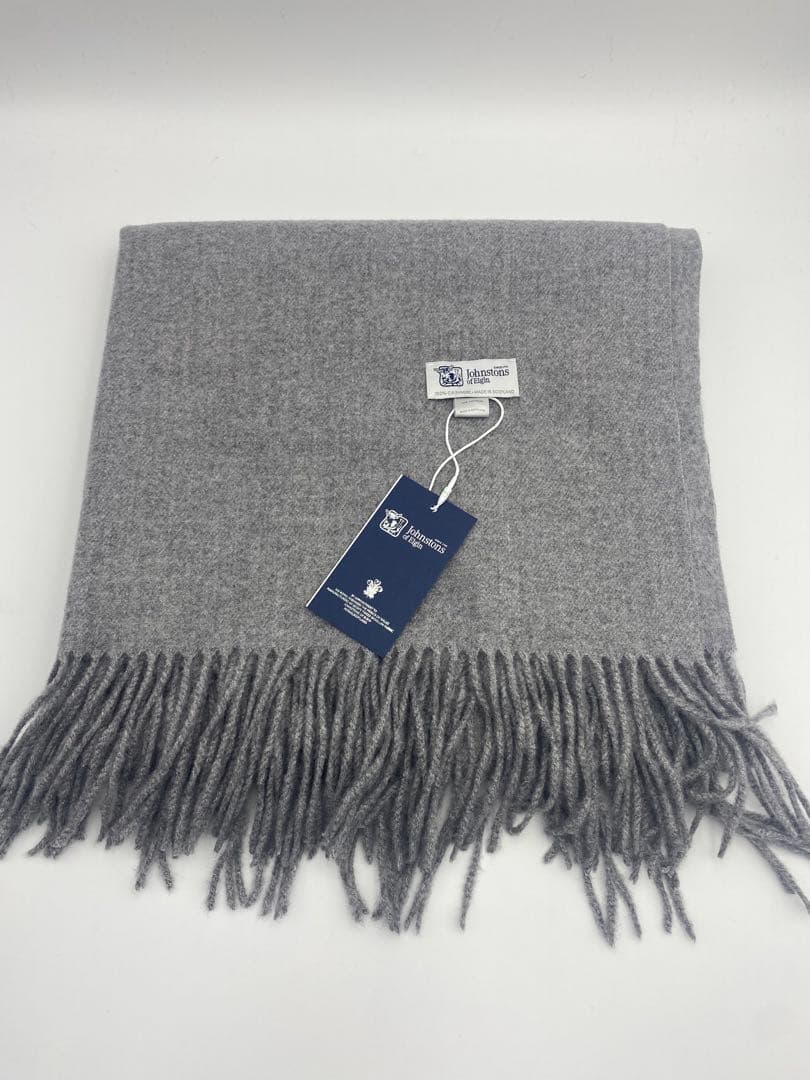 JOHNSTONS ジョンストンズ マフラー 大判ストール　スカーフ　グレー