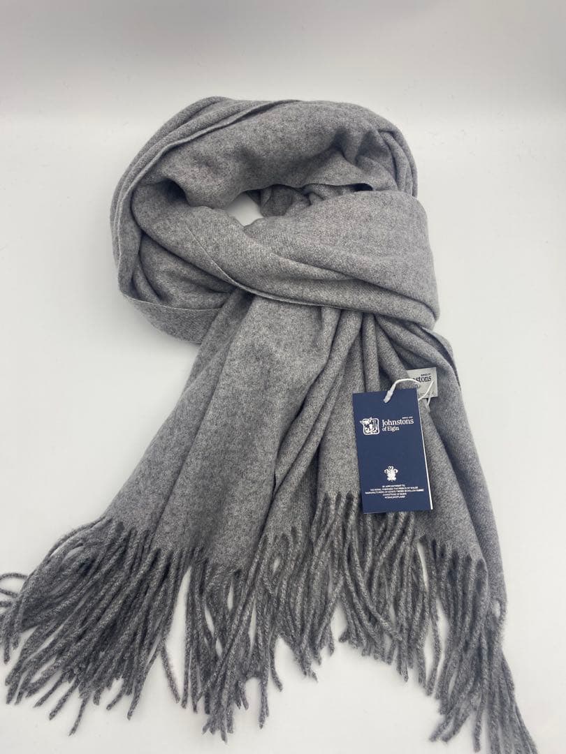 JOHNSTONS ジョンストンズ マフラー 大判ストール　スカーフ　グレー