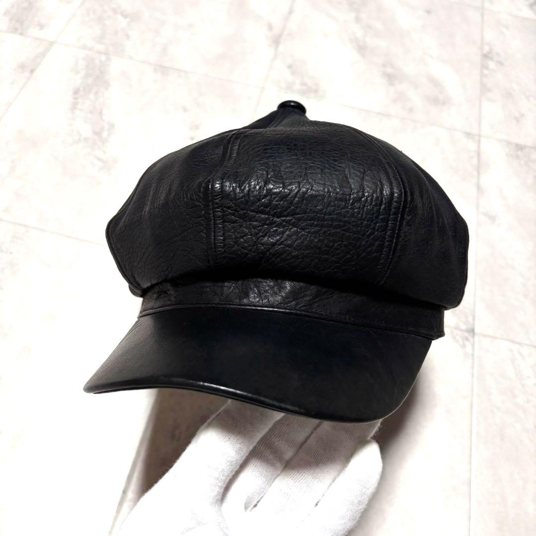 【超希少】ザリアルマッコイズ ディアスキンレザーキャスケット ブラック 鹿革