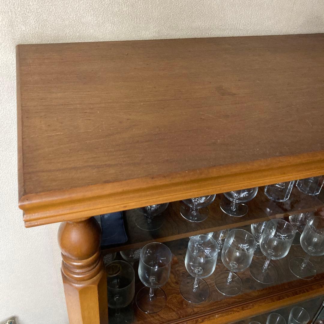 サイドボードキャビネット 約幅152cm×高さ175cm×奥行き45cm レトロ