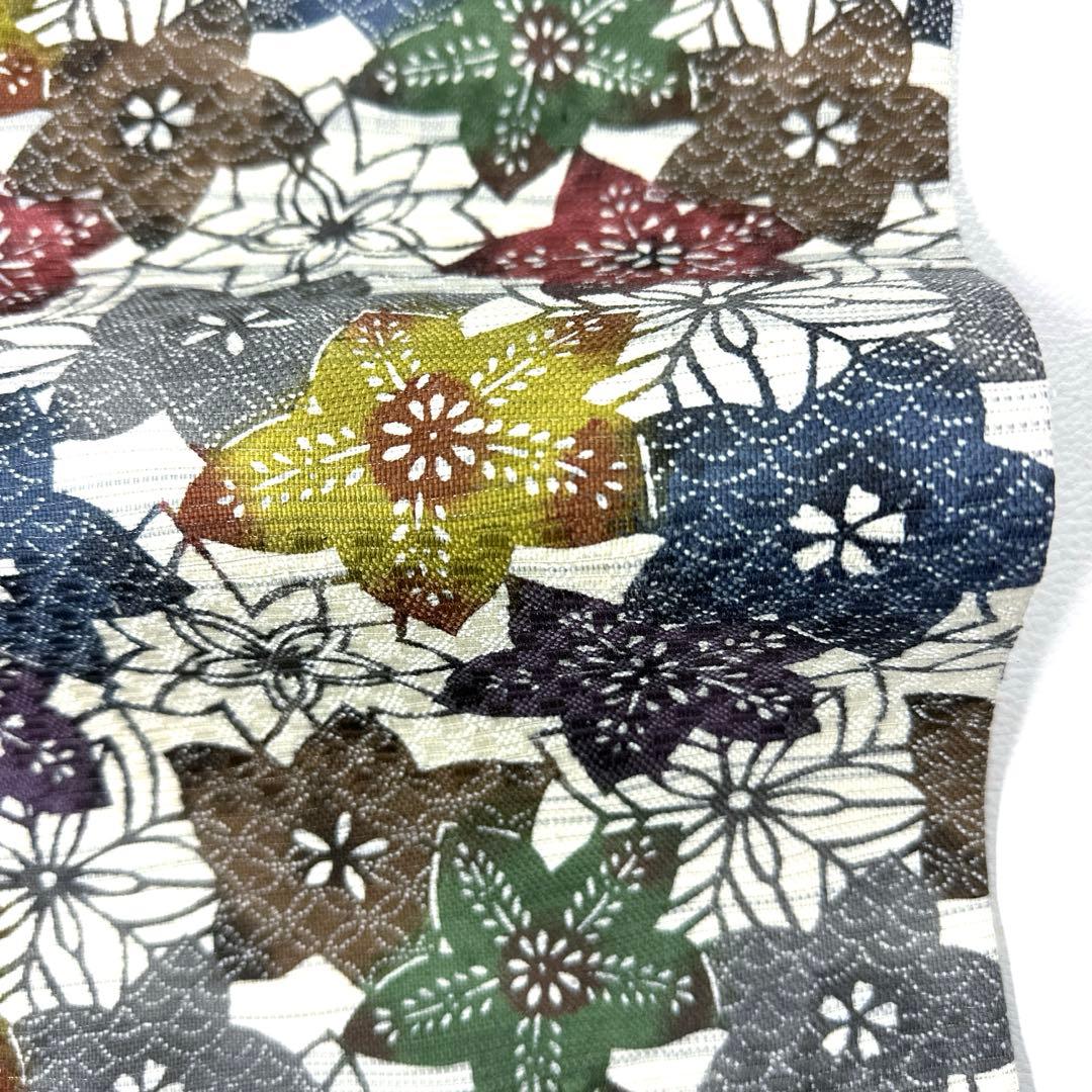 専用帯4753 ●江戸紅型 高級 正絹 全通 名古屋仕立て 名古屋帯