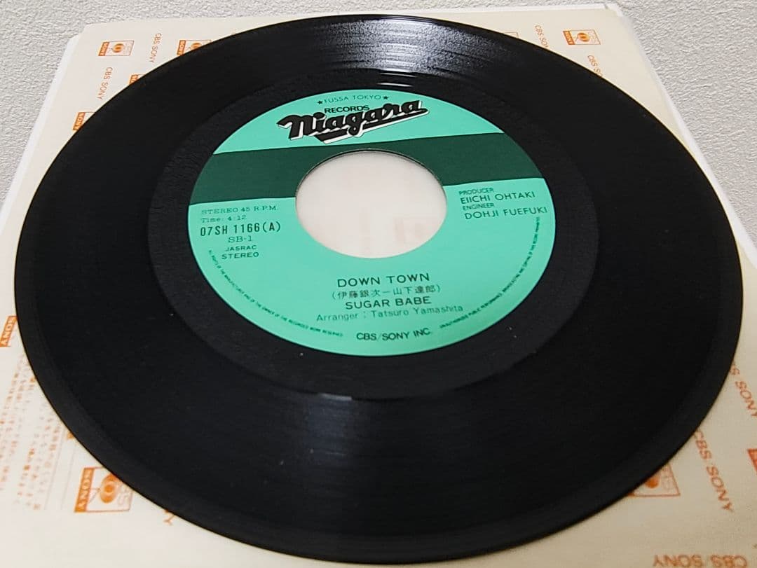 人気盤・EP（7インチ）◆シュガー・ベイブ（山下達郎）◆Down Town