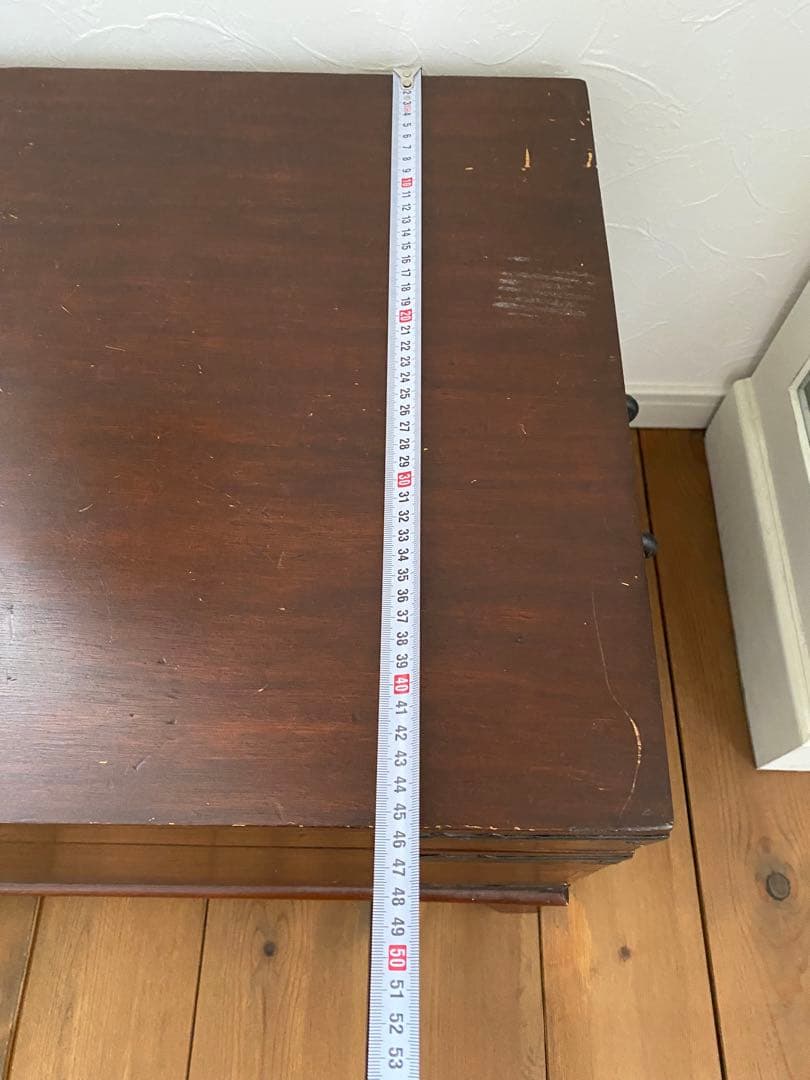 木製収納箱 ダークブラウン　30年前