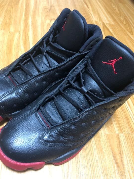 シューズ JORDAN13 Retro BLACK  Gym RED