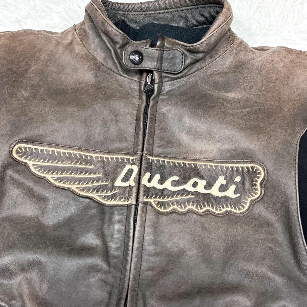 雰囲気抜群 日本未発売 ドゥカティ レザージャケット キルティングライナー着脱