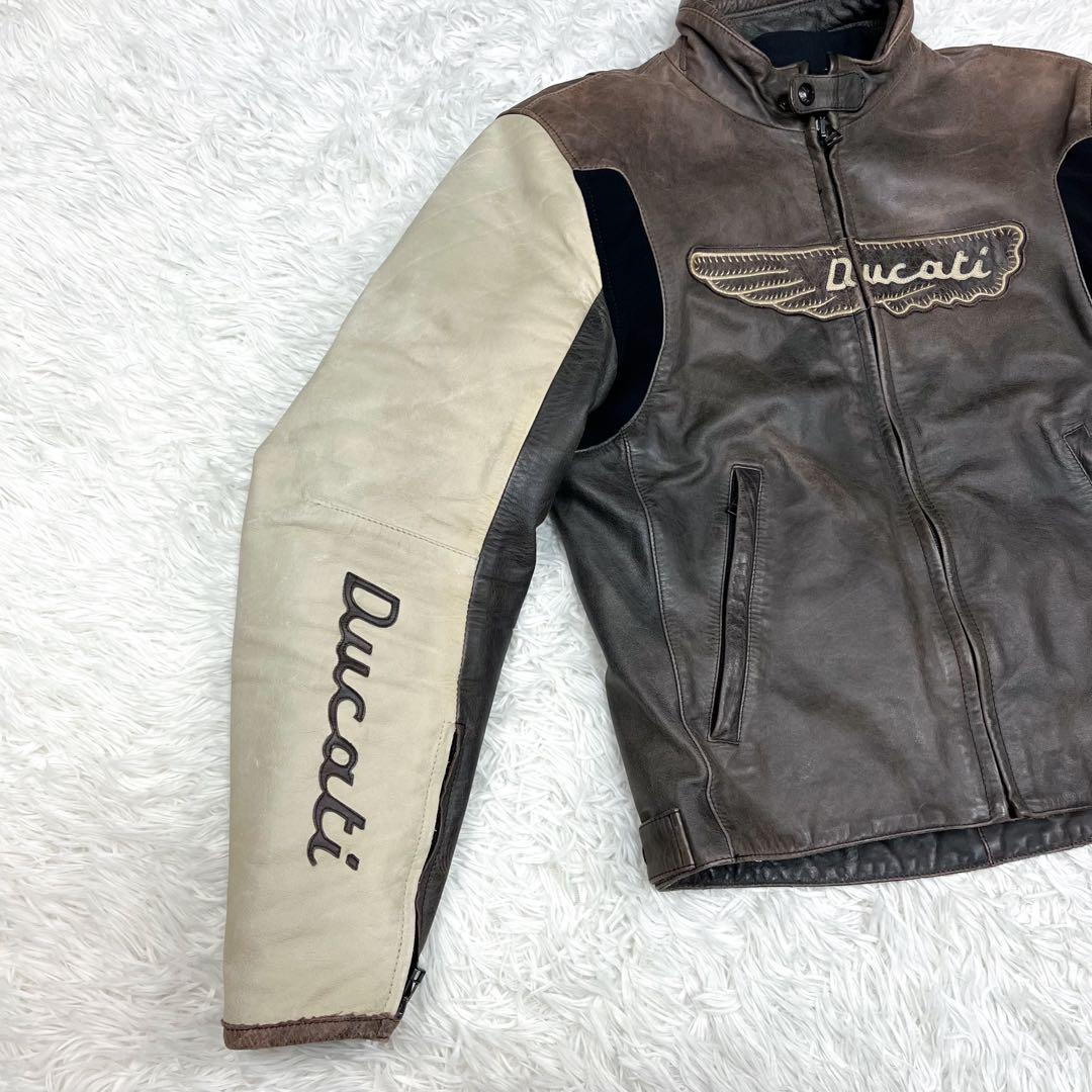 雰囲気抜群 日本未発売 ドゥカティ レザージャケット キルティングライナー着脱