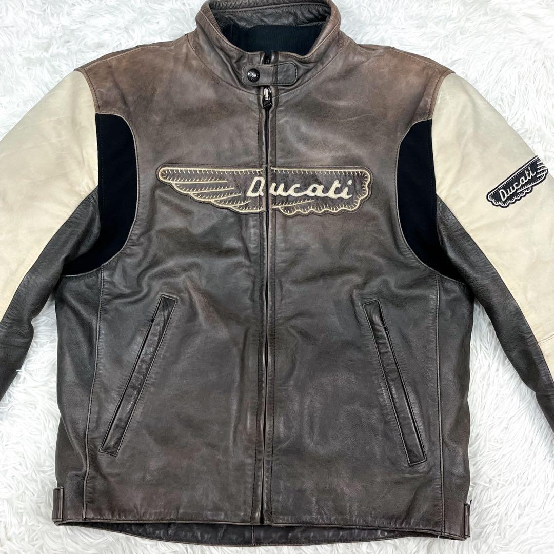 雰囲気抜群 日本未発売 ドゥカティ レザージャケット キルティングライナー着脱