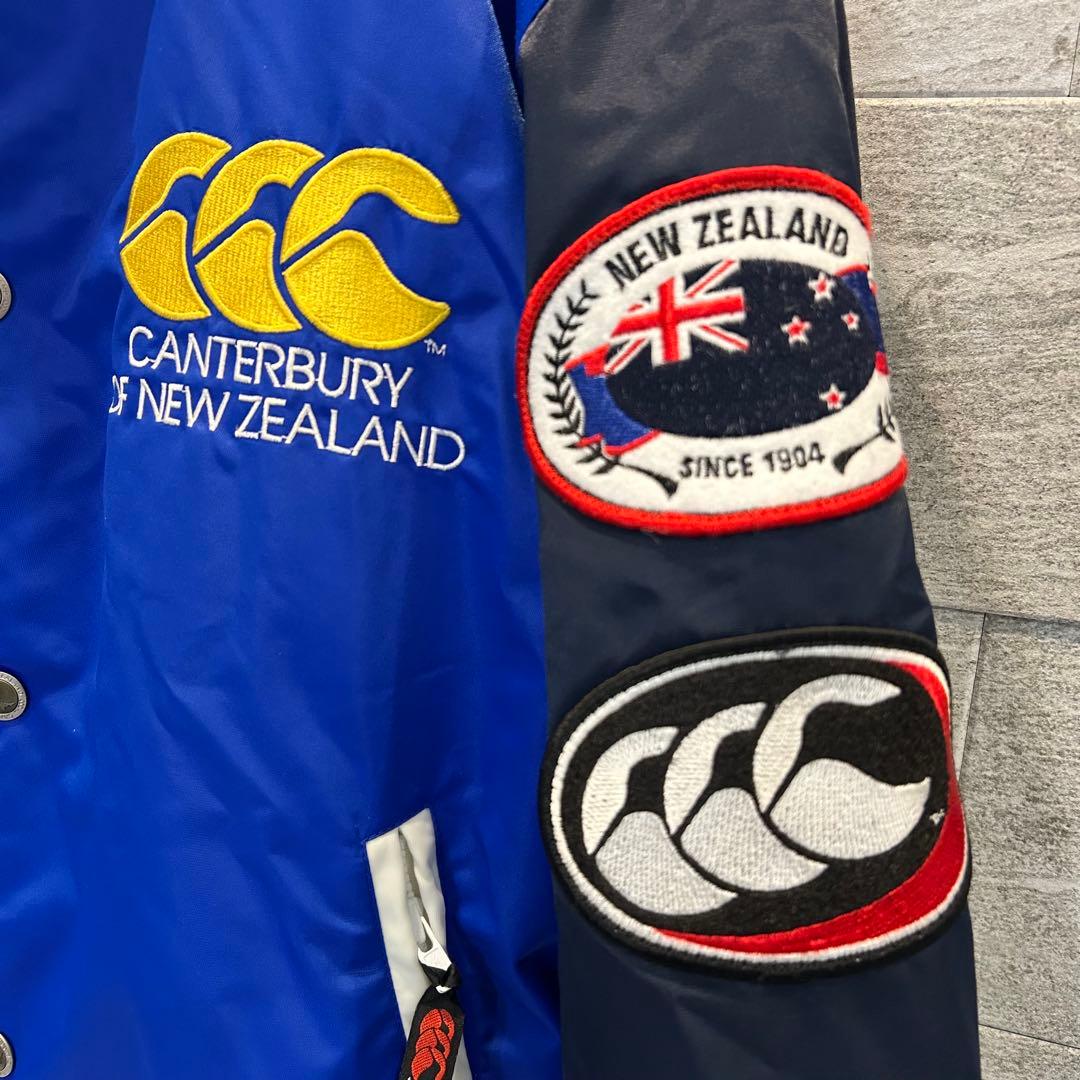 超美✨激レア✨カンタベリー Mラガージャケット　ブルー　ワッペン　刺繍