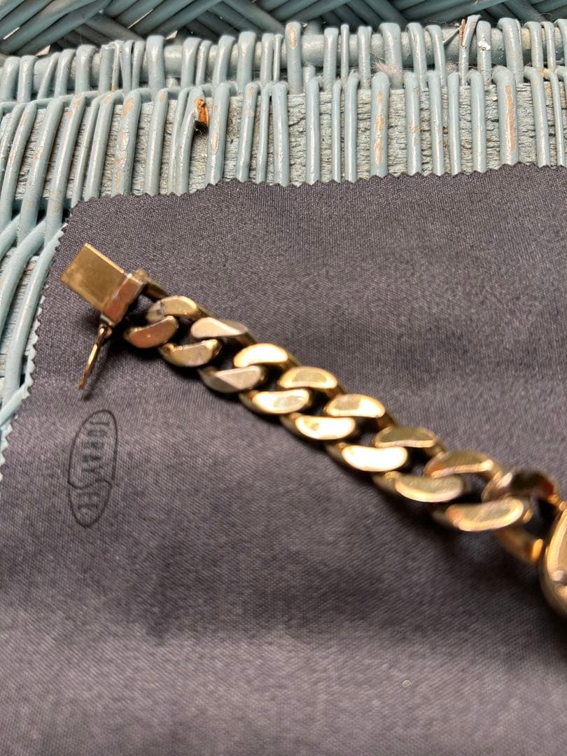 Obreyオブレイ金張　喜平チェーンブレスレットSOLID SILVER 稼働品