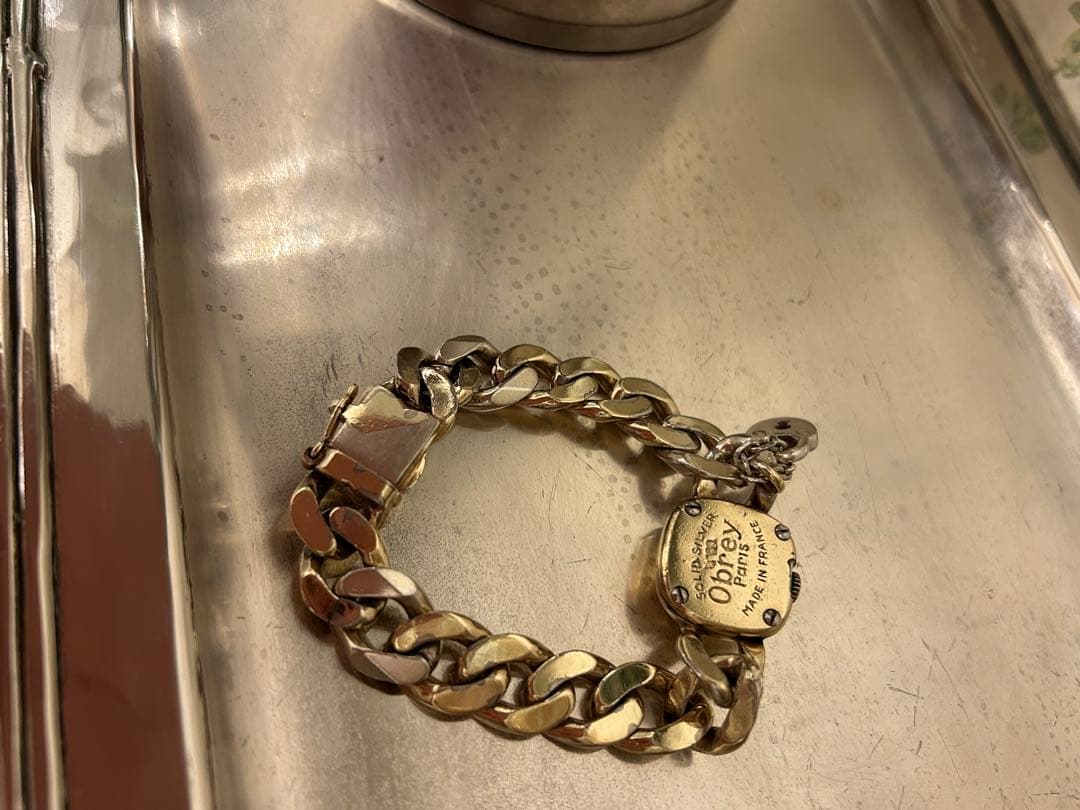 Obreyオブレイ金張　喜平チェーンブレスレットSOLID SILVER 稼働品