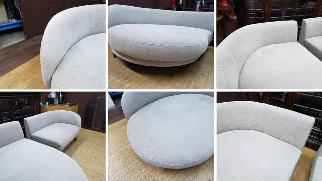 K6　IDC大塚家具　カウチソファセット「ニーデ」バーセルベージュ