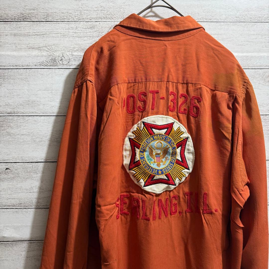 50s King Louie キングルイ 黒タグ 長袖 シャツ M ボウリング