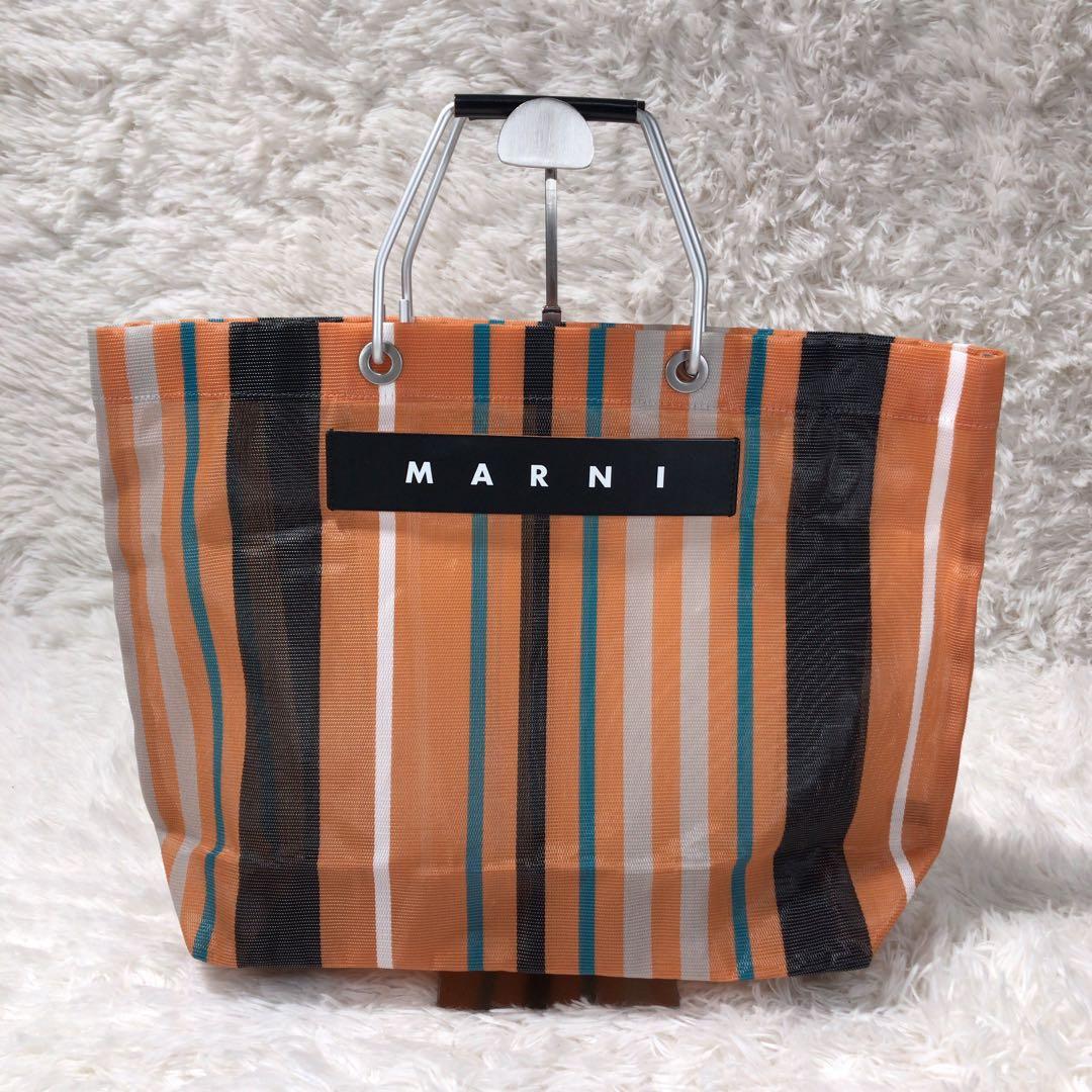 キョロ さま　MARNI マルニフラワーカフェ ストライプバッグ ナトートバッグ