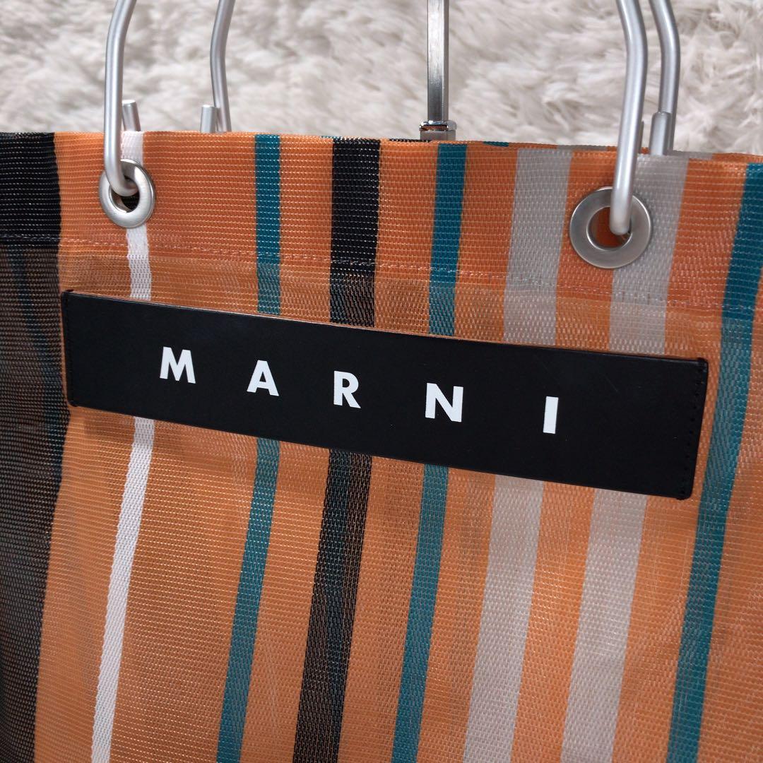 キョロ さま　MARNI マルニフラワーカフェ ストライプバッグ ナトートバッグ
