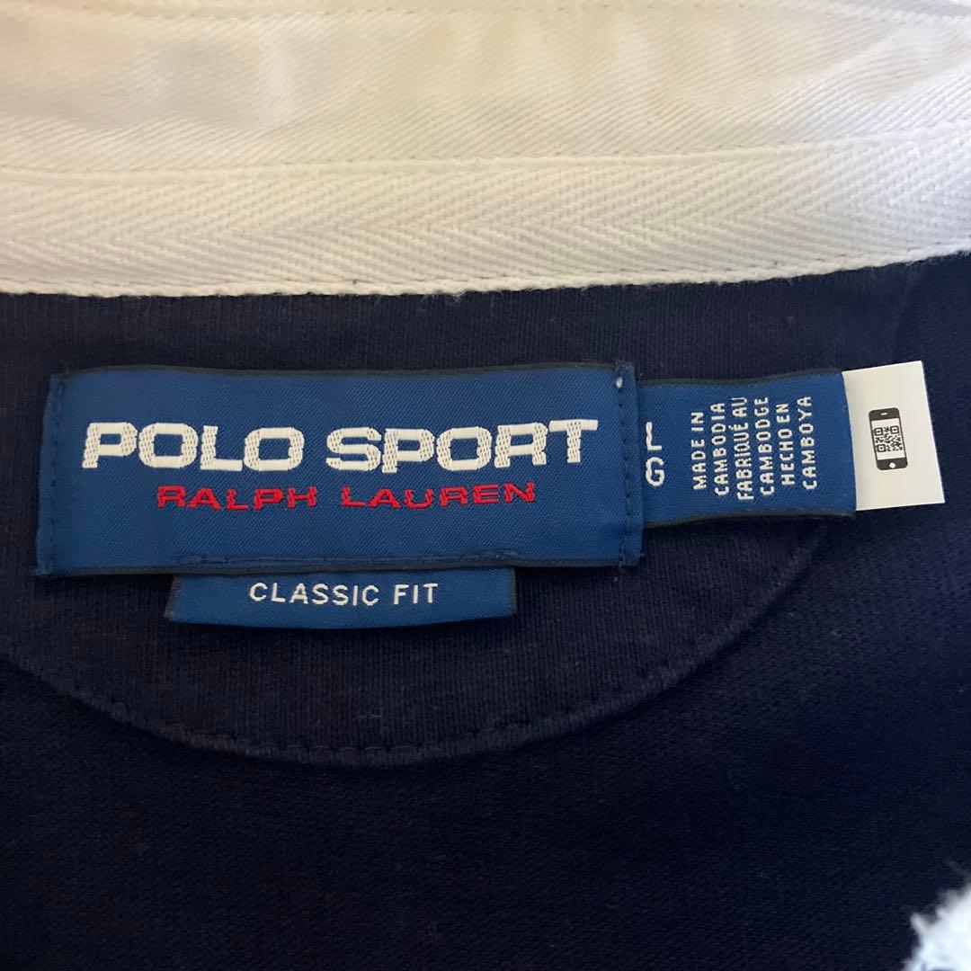 ポロスポーツネイビーラグビーシャツ