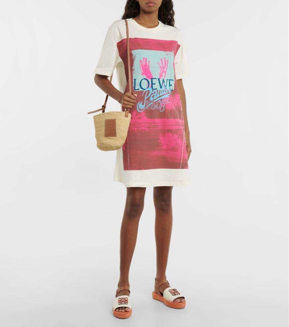 22年モデル✨ロエベ LOEWE パウラズイビザ ビッグロゴ Tシャツワンピース