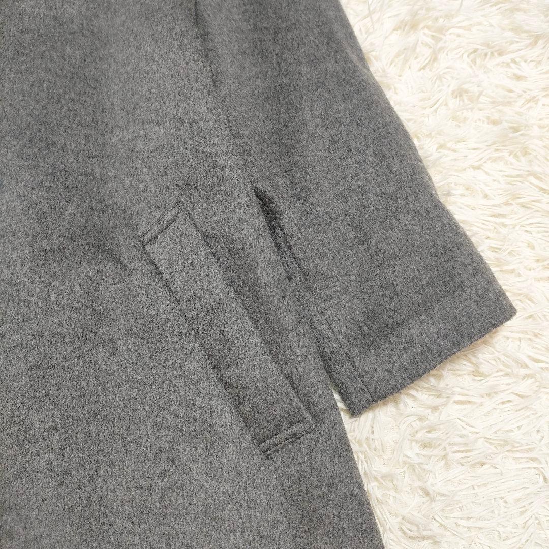 【美品】着丈106cm 高級上品 ピュアカシミヤ ピエールバルマン ロングコート