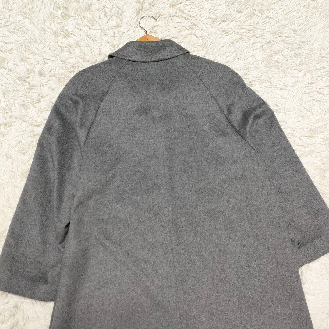 【美品】着丈106cm 高級上品 ピュアカシミヤ ピエールバルマン ロングコート