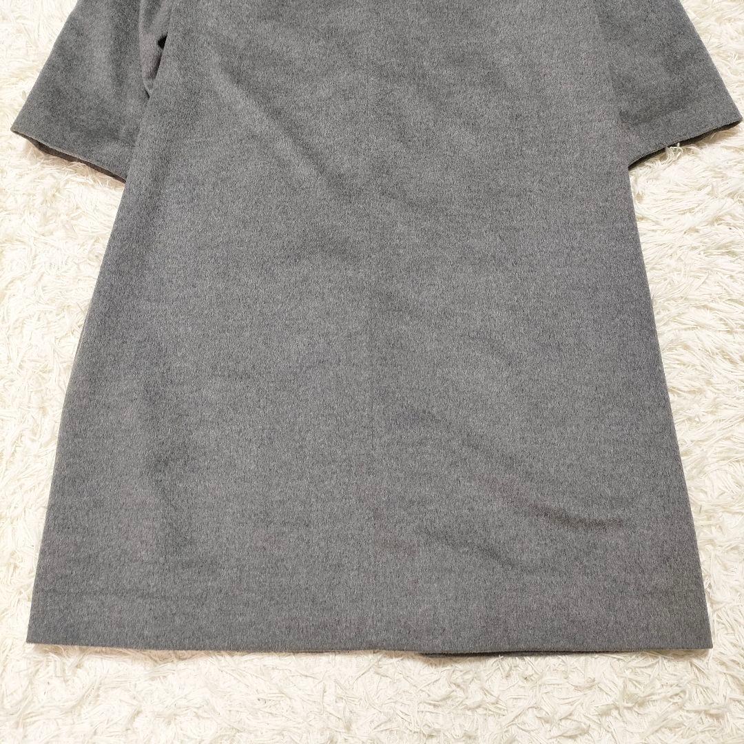 【美品】着丈106cm 高級上品 ピュアカシミヤ ピエールバルマン ロングコート