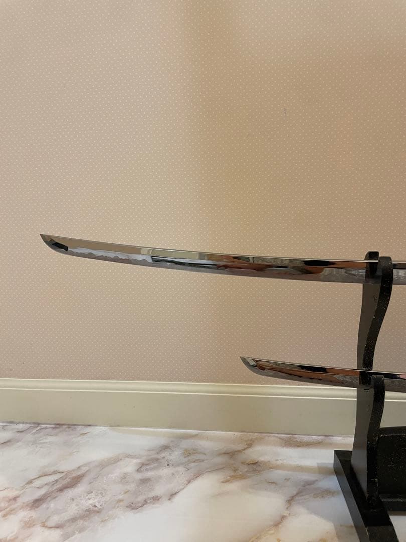 模造刀 日本刀 脇差 太刀 鹿角型刀置き 3点セット 本差 鍔 武士 侍刀 置物