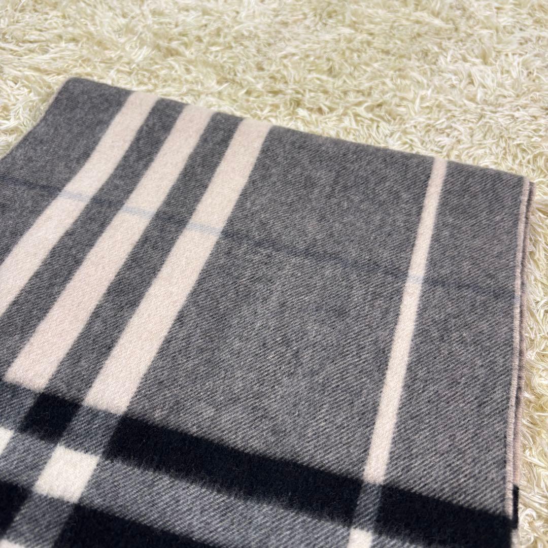 バーバリー　スコットランド製　カシミヤ100% ビックチェック　ロング　マフラー