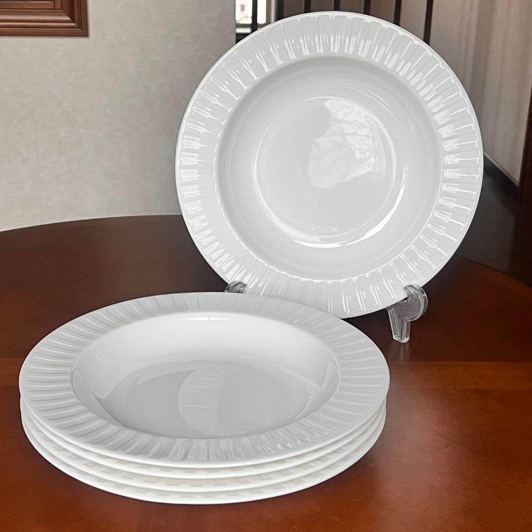 【レア美品】英国製　ウェッジウッド★ナイト＆デイ★大きな深皿　5枚